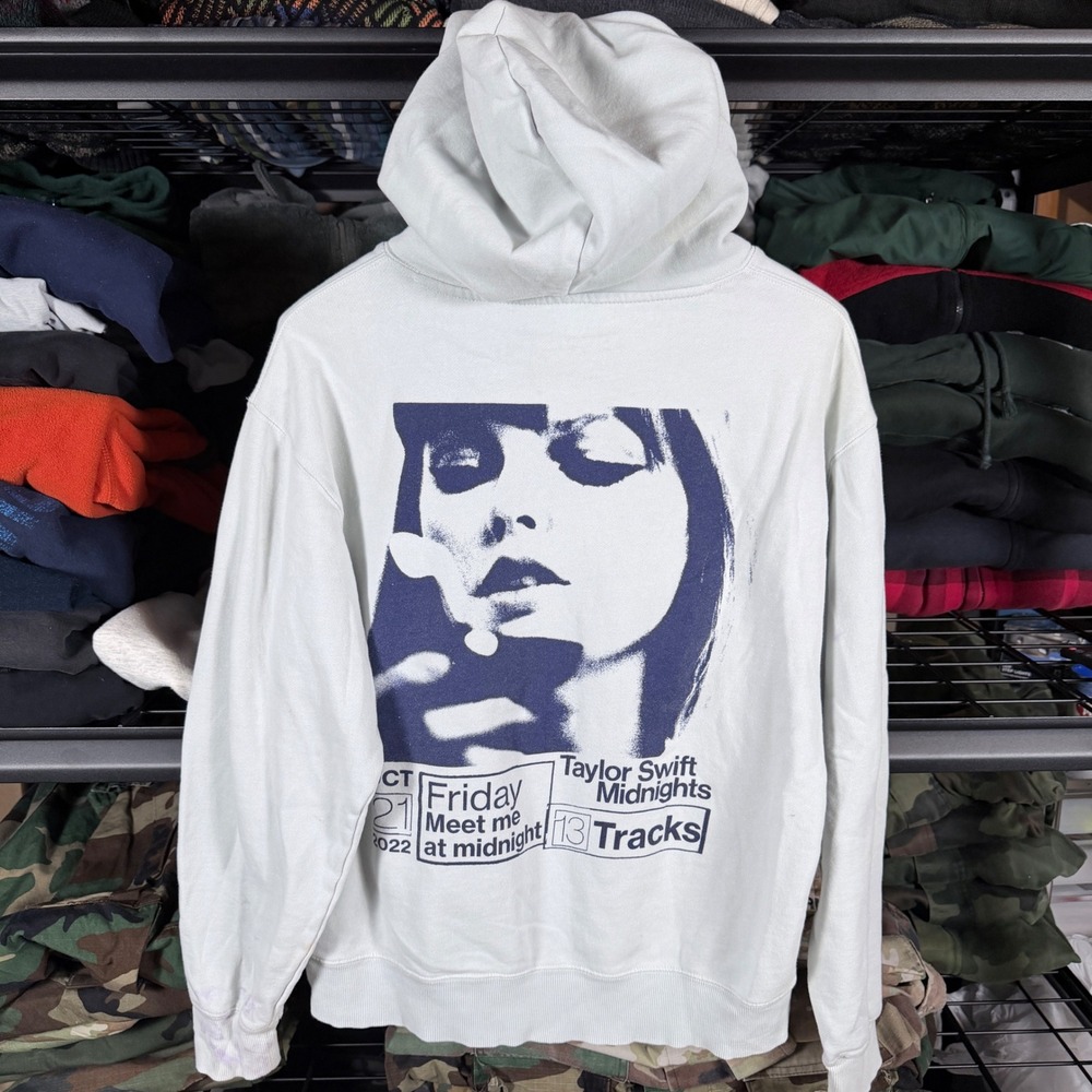 Taylor‎ Swift Midnights Album Merch Hoodie Graphic Print Sweatshirt Size S